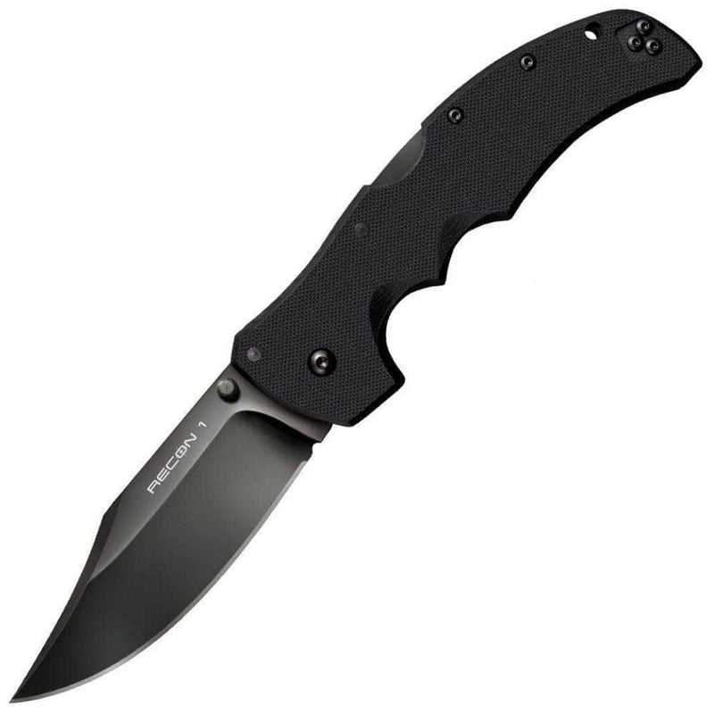 Cold Steel Recon 1, 4" S35VN Clip Point Black Blade, G10 Handle - 27BC