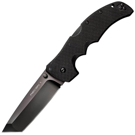 Cold Steel Recon 1, 4" Black S35VN Tanto Blade, Black G10 Handle - 27BT