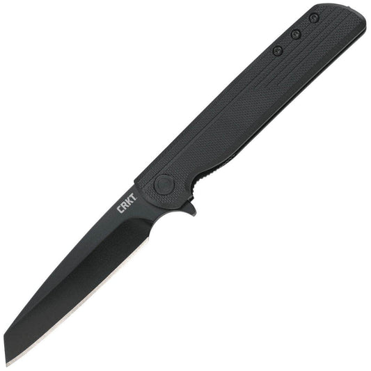 CRKT LCK + Tanto Blackout, 3.24" Assisted Blade, Black GFN Handle - 3802K