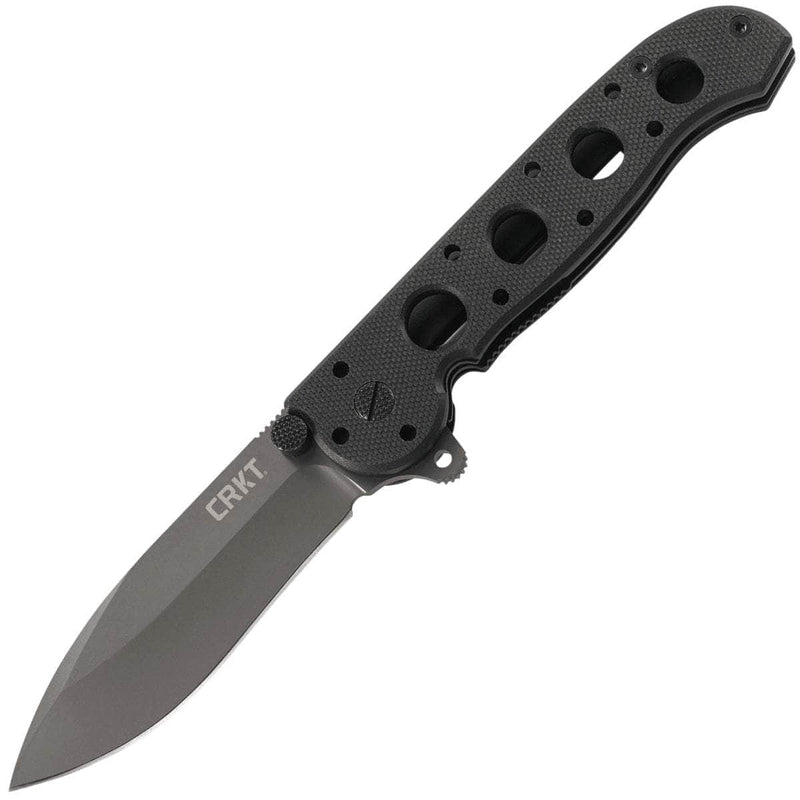 CRKT M21-02G Carson Folder, 3.11" Plain Blade, Black G10 Handle