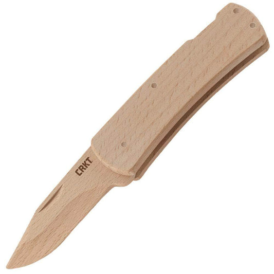 CRKT Nathan's Knife Kit, 3.25" Wooden Blade, Wooden Handle - 1032