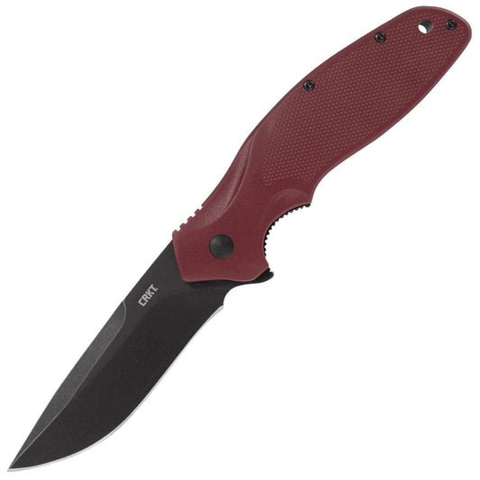 CRKT Shenanigan Maroon, 3.35" Assisted Blade, GRN Handle - K800RKP