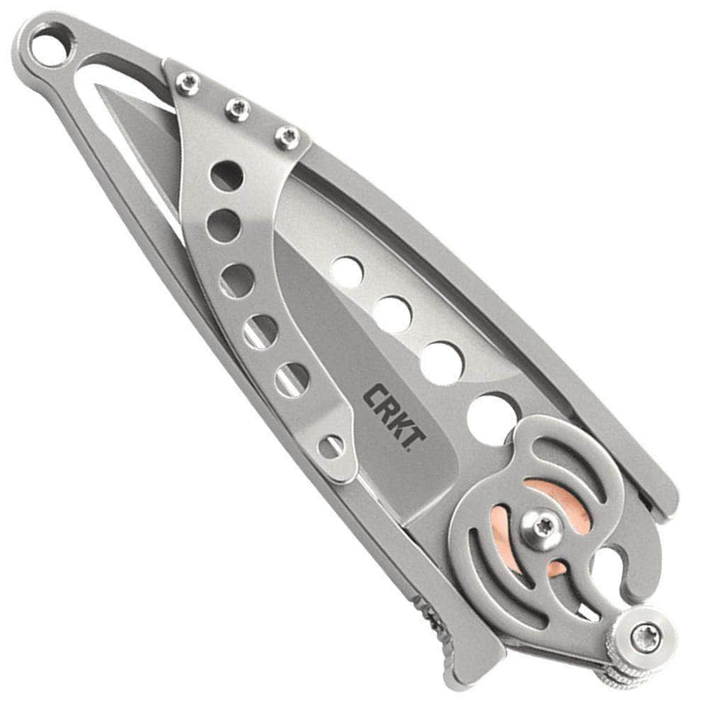CRKT Snap Lock, 2.5" Plain Blade, Stainless Steel Handle - 5102N