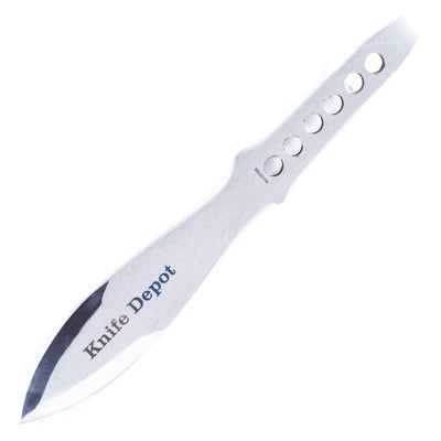 Engraved Single 10.5" Stainless Steel Throwing Knife with Sheath