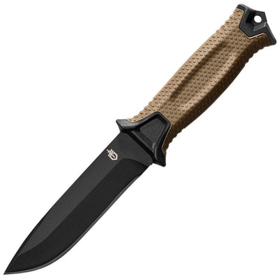 Gerber StrongArm, 4.8" 420HC Blade, Coyote Brown Rubber Handle, Sheath - 30-001058