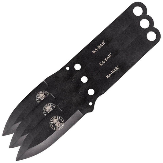 KA-BAR Throwing Knife Set, 3 9.375" Overall Knives, Polyester Pouch - 1121