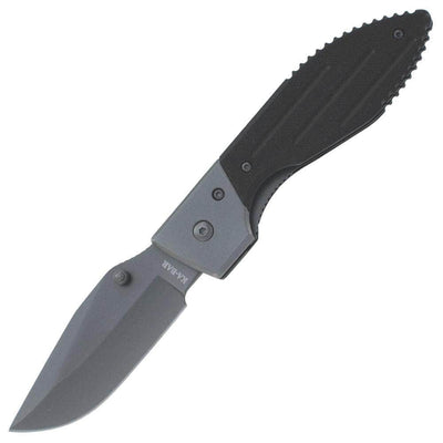KA-BAR Warthog Folder, 3" Plain Blade, Black G10 Handle - 3072
