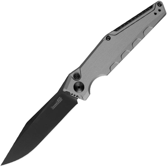 Kershaw Launch 7 Auto, 3.5" Black Blade, Gray Aluminum Handle - 7900GRYBLK