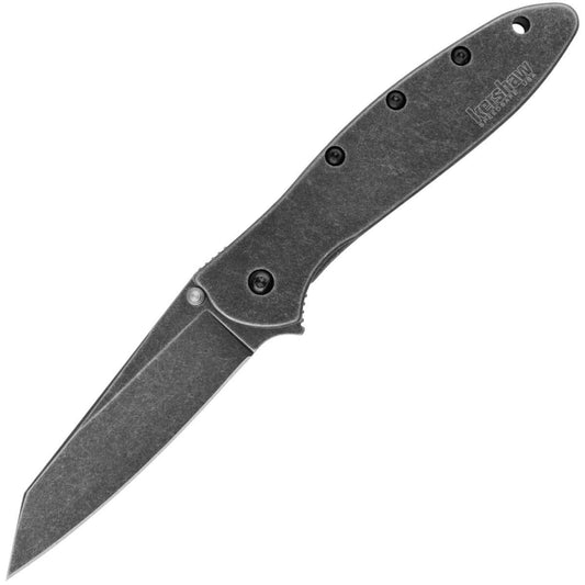 Kershaw Random Leek, 3" BlackWash Assisted Blade, Steel Handle - 1660RBW