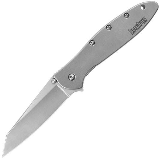 Kershaw Random Leek, 3" Reverse Tanto Blade, Stainless Steel Handle - 1660R