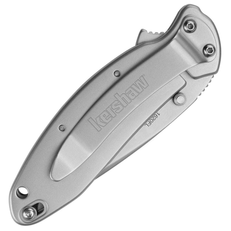 Kershaw Scallion, 2.4" Assisted Blade, Stainless Steel Handle - 1620FL