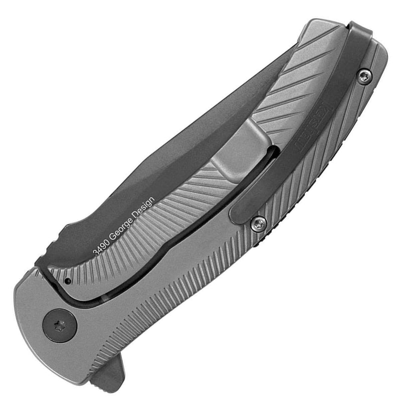 Kershaw Seguin, 3.1" Assisted Blade, Stainless Steel Handle - 3490
