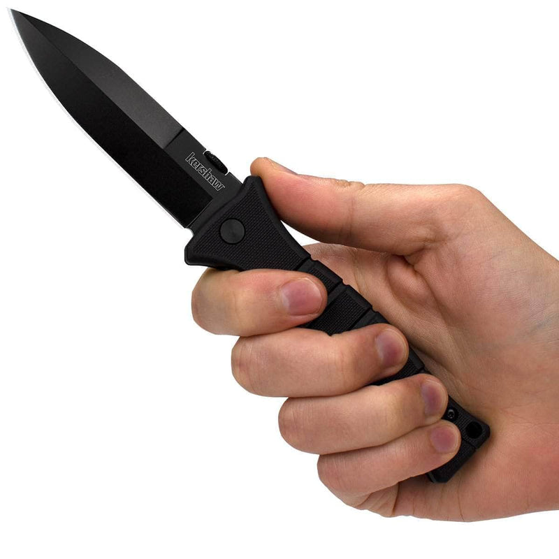 Kershaw XCOM, 3.6" Black Blade, Black GFN Handle - 3425