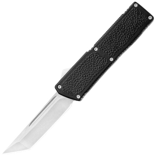 Lightning Elite Black D/A OTF, 3.25" Tanto Blade, Aluminum Handle - LNGELBKT