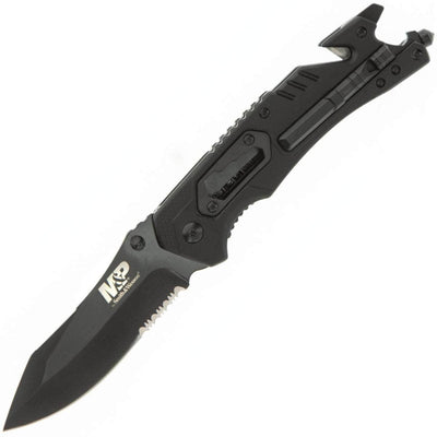 Smith & Wesson M&P Dual Knife & Tool, 3.46" Blade, Rubber Handle - 1100078