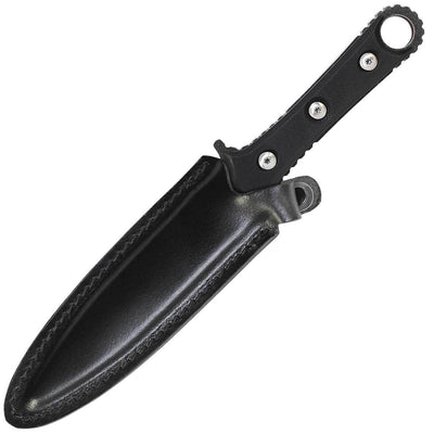 Smith & Wesson SWF606 Boot Knife, 4.4" Blade, TPE Handle, Leather Sheath