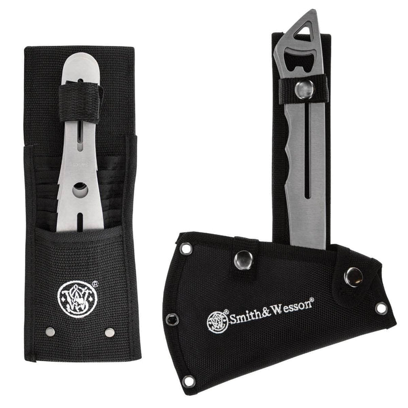 Smith & Wesson Throwing Combo Pack, 3 10" Axes, 3 8" Knives, 2 Sheaths - 1122228