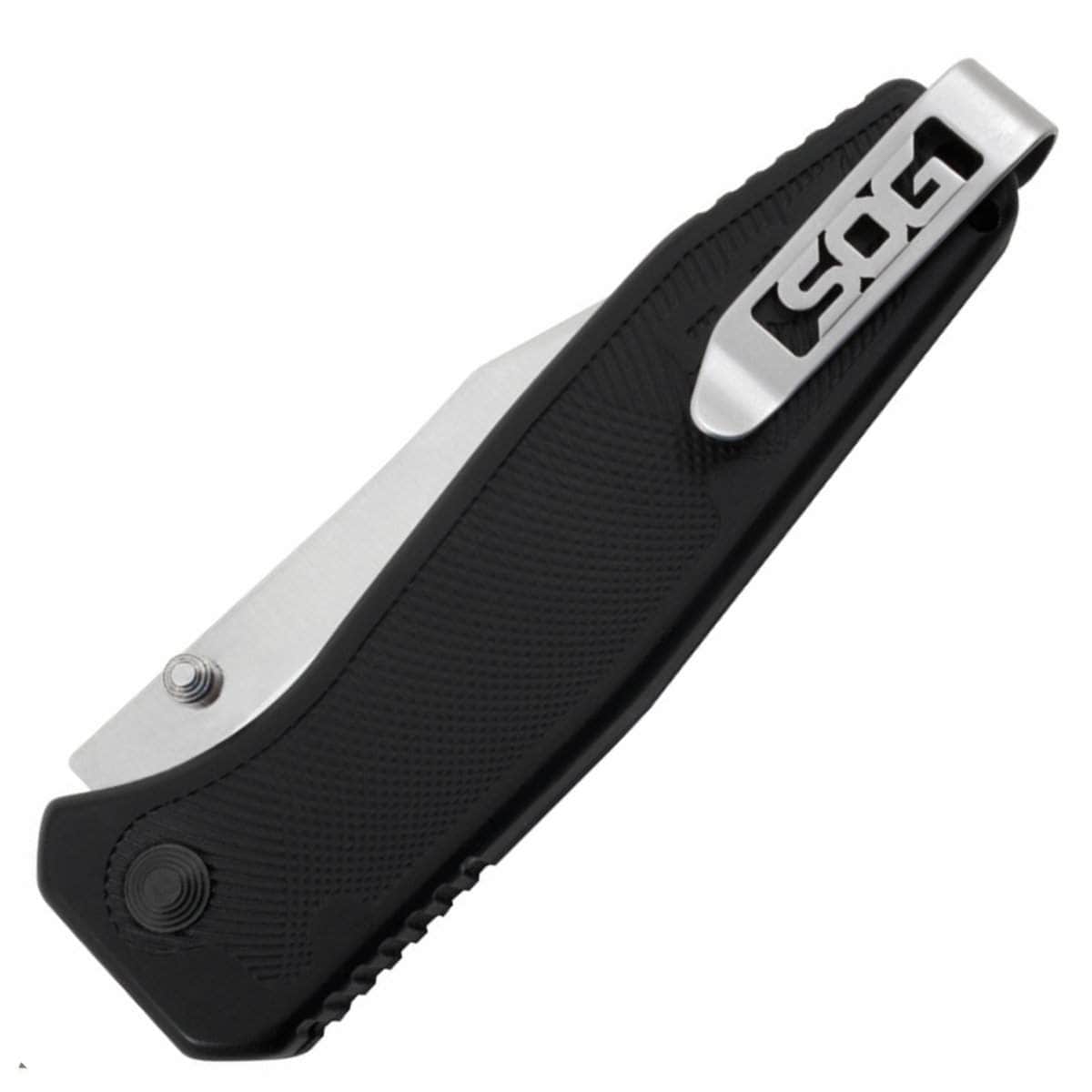 SOG Flare, 3.5" Assisted Satin Blade, Black GRN Handle - FLA1001-CP
