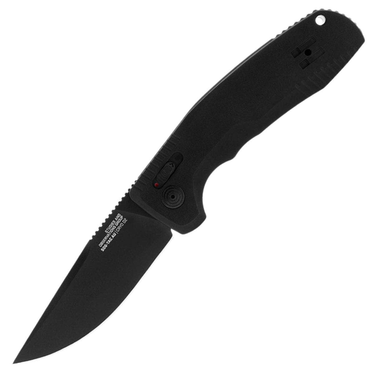 SOG SOGTAC AU, 3.43" D2 Drop Point Auto Blade, Aluminum Handle 15380157 Knife Depot