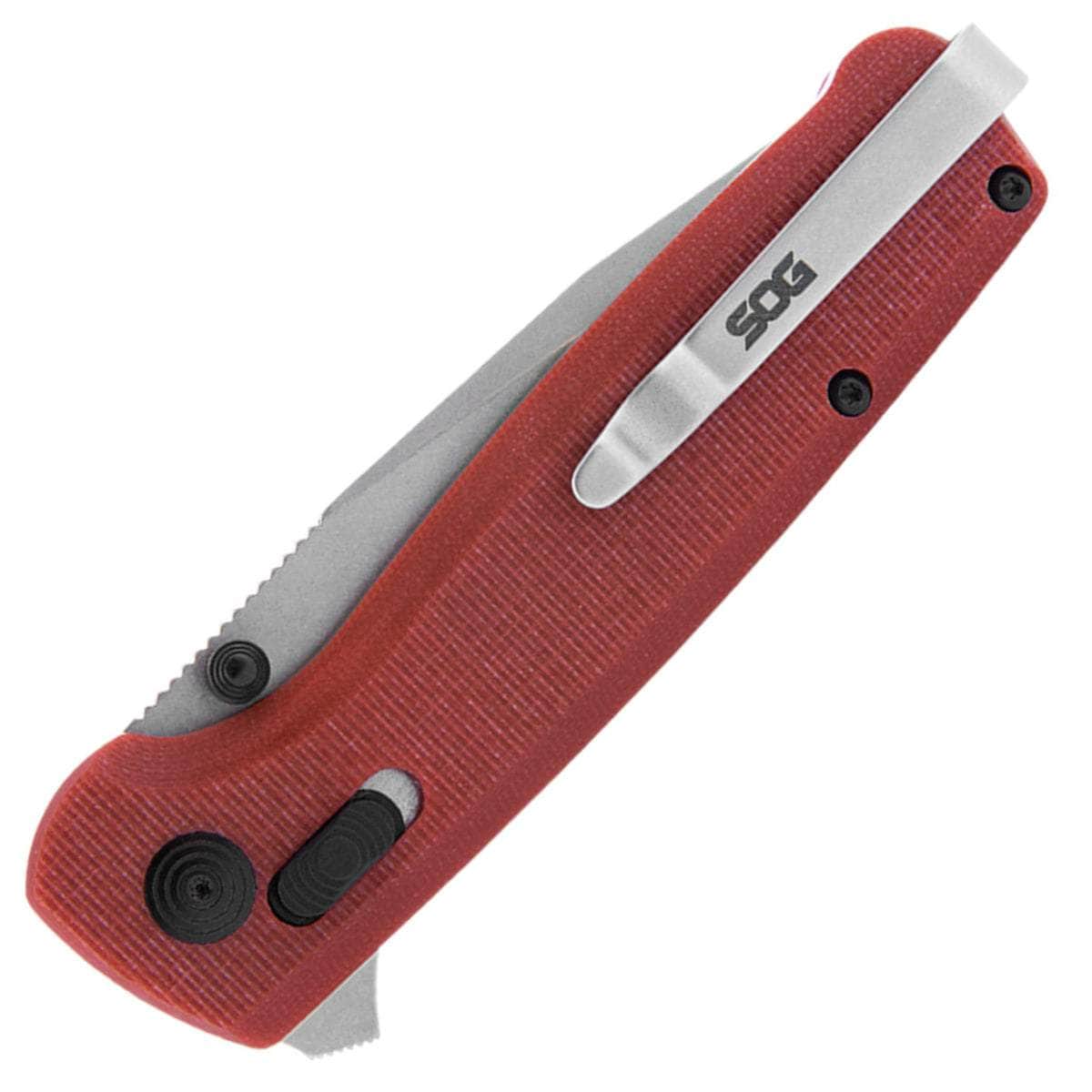 SOG Terminus XR, 2.95" D2 Blade, Red G10 Handle - TM1023-BX