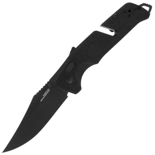 SOG Flash AT Blackout, 3.7" D2 Assisted Blade, GRN Handle - 11-12-05-57