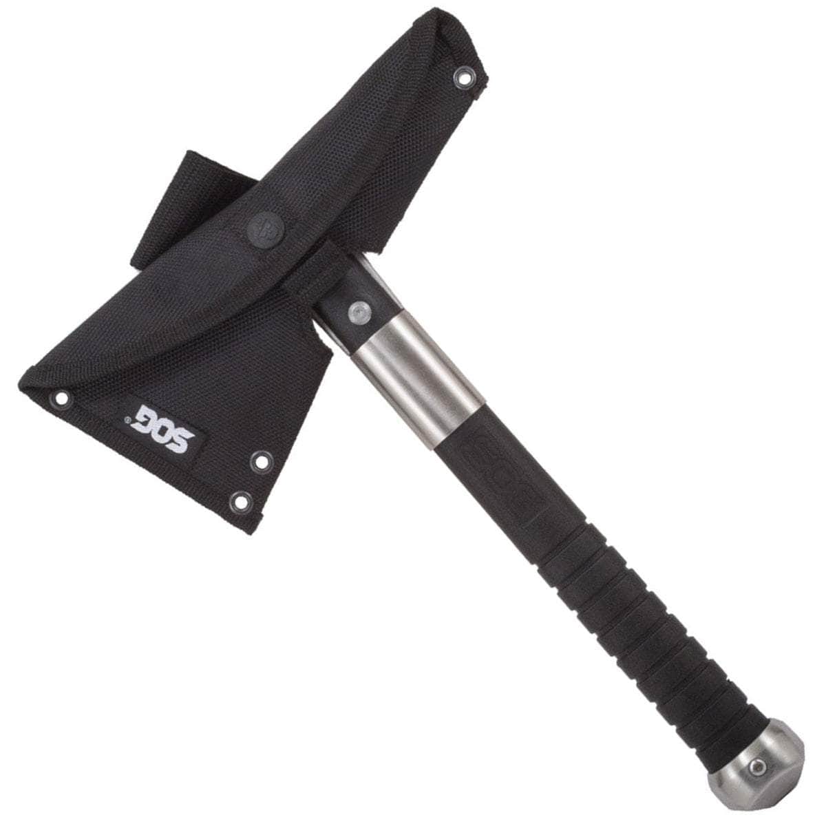 SOG Voodoo Hawk Mini, 2.75" Satin Cutting Head, Black GRN Handle, Sheath - F182N-CP