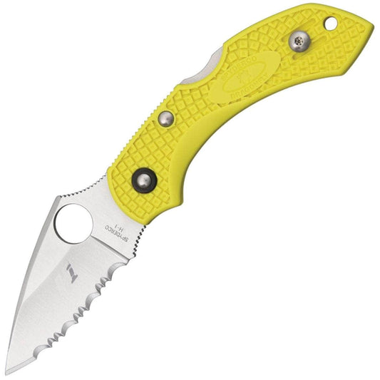 Spyderco Dragonfly 2 Salt, 2.25" Serrated H1 Blade, Yellow FRN Handle - C28SYL2