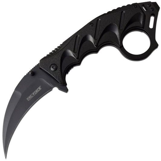 Tac-Force Tactical Karambit, 3.5" Assisted Blade, Aluminum Handle - TF-957BK